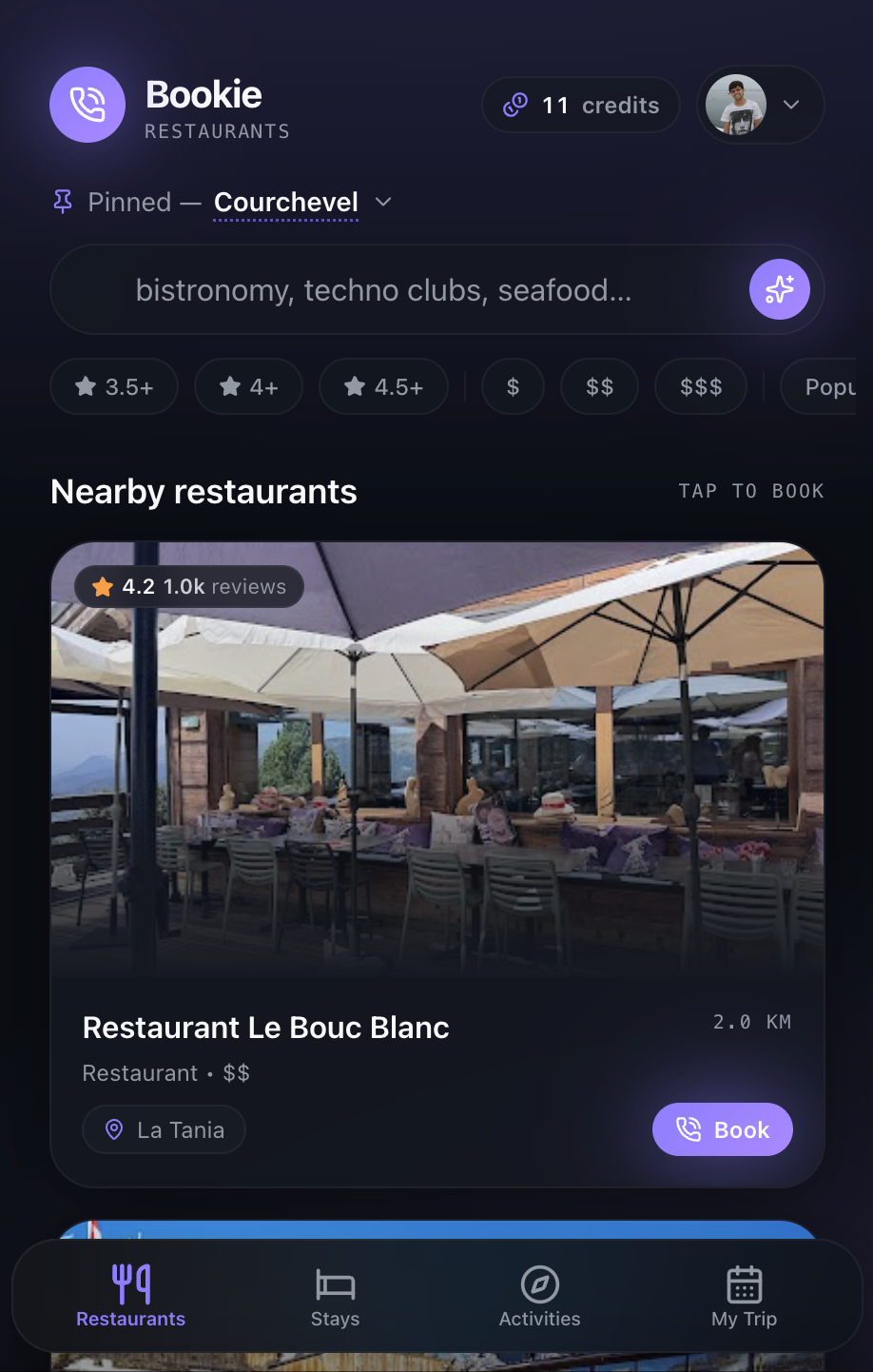 Bookie restaurants
