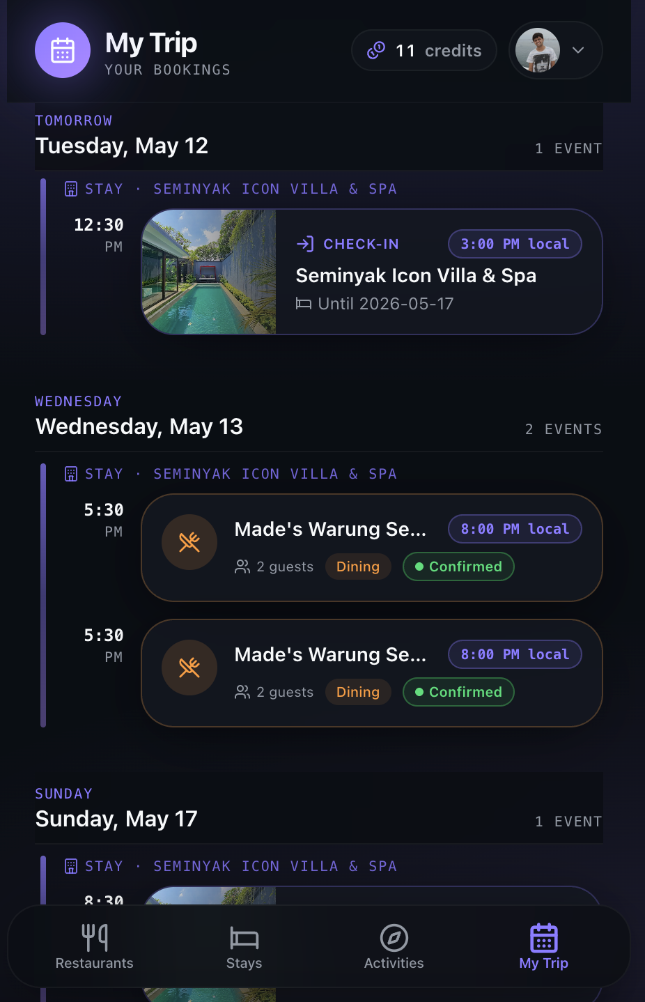 Seamless Itinerary Sync